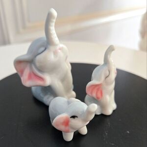 3 piece ceramic elephants